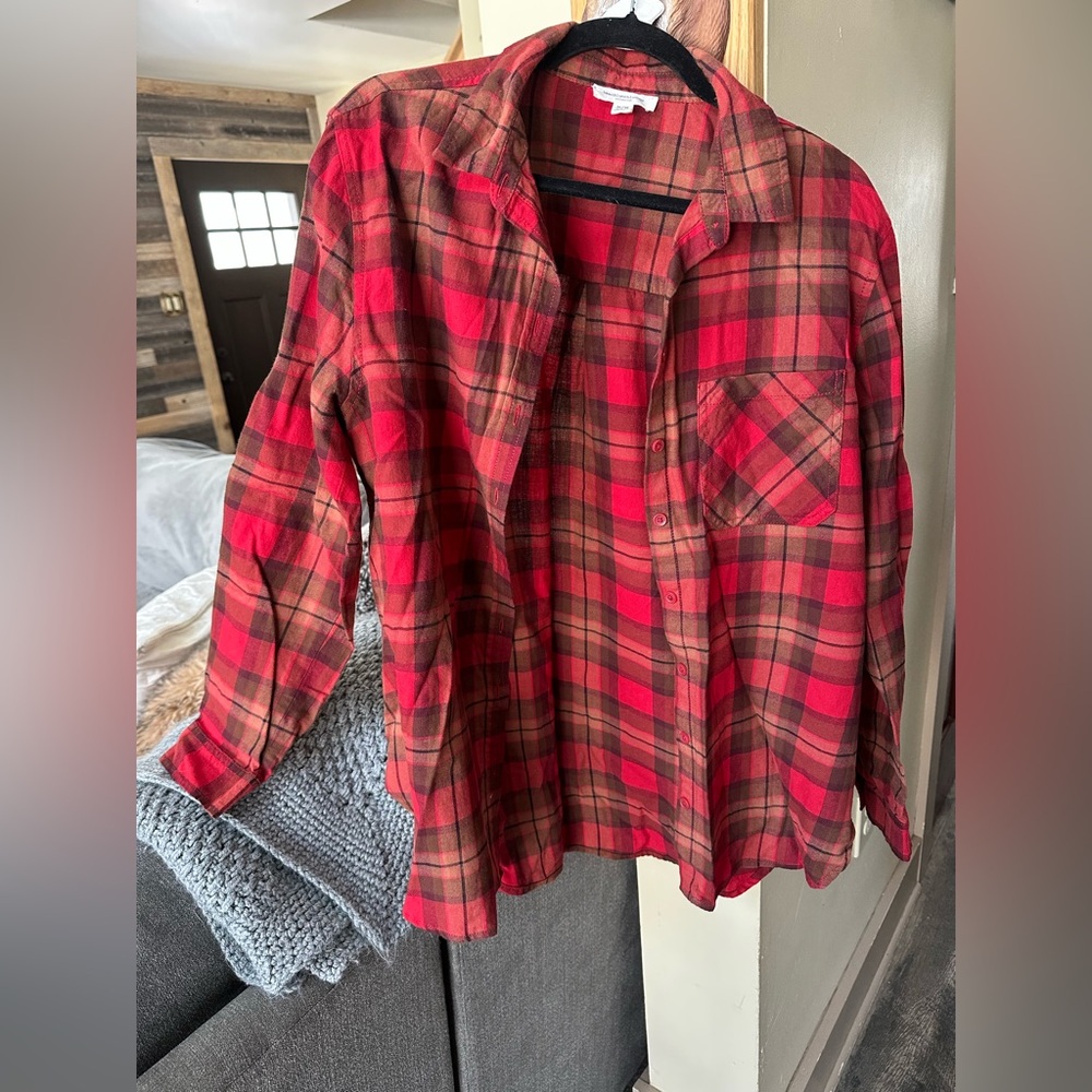 Beachlunchlounge Flannel in Red and Brown